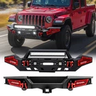 Aaiwa For 2007-2018 Jeep Wrangler JK Front or Rear Bumper w/Winch Plate & Lights