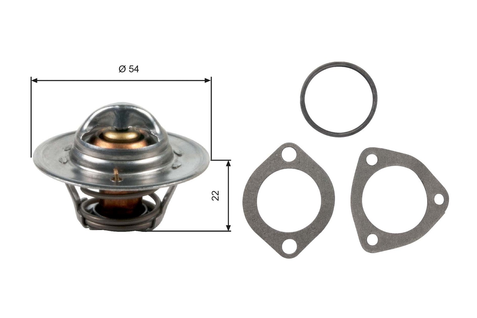 GATES-OE TH12782G1 Thermostat, coolant for ,ALFA ROMEO,ASTON MARTIN,AUSTIN,AUSTI