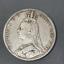 Queen Victoria Crown 1891 My Assessed Grade Fine (F)