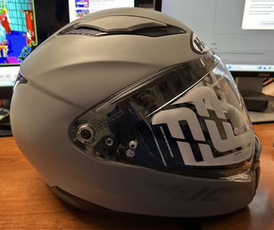HJC Full Face F70 ST Helmet Matte Gray Large New Integrated Visor