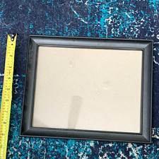 Black Plastic Photo Frame 11x8 Matte Clear Gl...