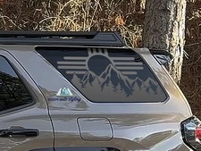 Fits 2025-2026 Toyota 4runner Rear Window Zia Symbol Mountain Tree Decal Sticker Fits 2025-2026 Toyota 4runner Rear Window Zia Symbol Mountain Tree Decal Sticker