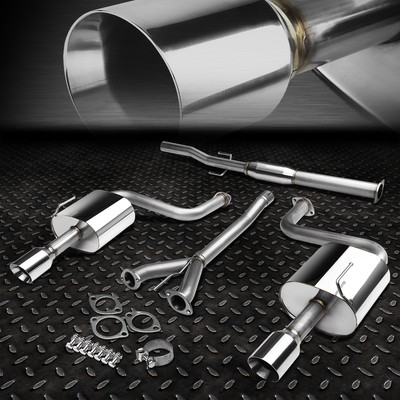 DUAL 4'' ROLLED TIP MUFFLER CATBACK EXHAUST SYSTEM FOR 09-15 NISSAN MAXIMA V6 A35