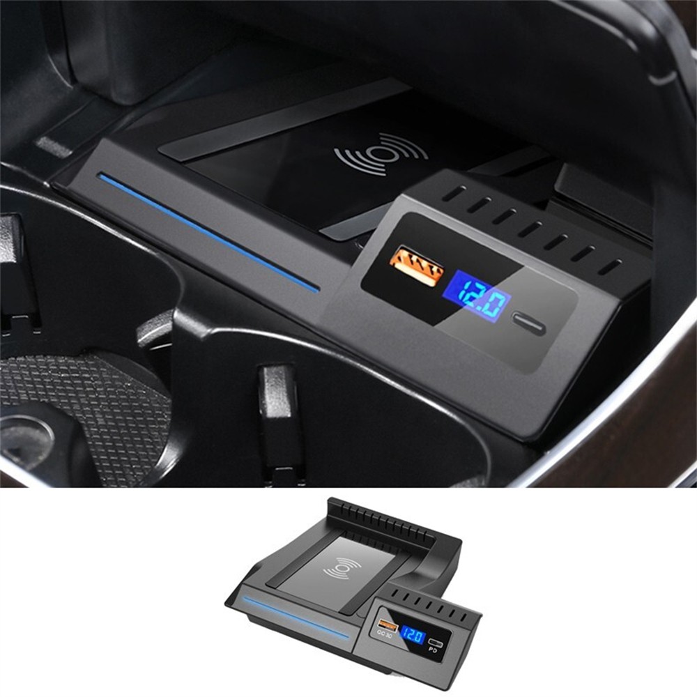 1x Car Wireless Charger For Mercedes Benz W205 C43 C63 GLC 43 GLC63 X253 C Class