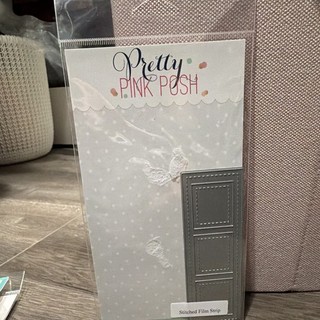 Pretty Pink Posh Stitched Film Strip Die