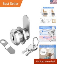 Secure 5/8 Inch Cam Lock with Keys - Durable Zinc Alloy for Cabinets  Drawers