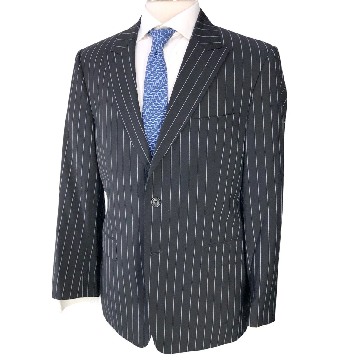 Versace Collection Black Striped Suits & Blazers for Men for sale