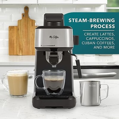 Mr. Coffee 4-Shot Steam Espresso Cappuccino and Latte Maker 4