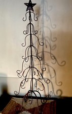 Foldable Metal Christmas Ornament Display Tree Stand Hanger with Star , 36  Tall