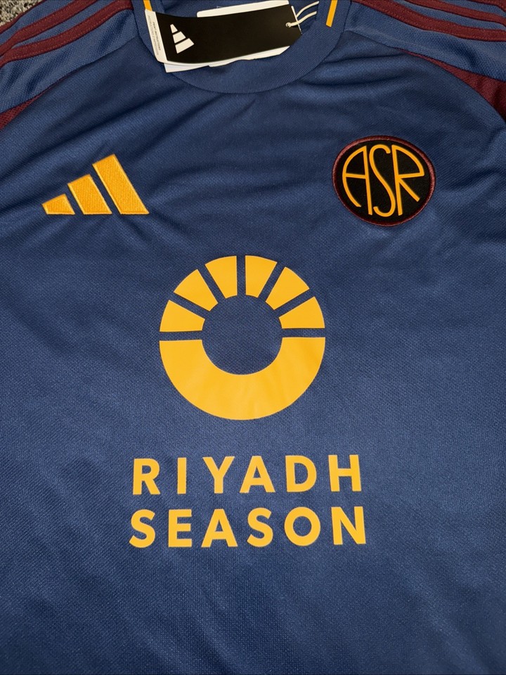 Adidas As Roma Riyadh Season 2024-2025 Third Stadium Jersey Sz Medium ...
