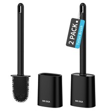 Toilet Brush and Holder Set, Wall Mounted Toilet Bowl Brush, Compact Toilet S...