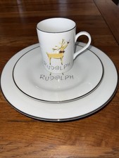 POTTERY BARN Christmas Reindeer Collection RUDOLPH Place Setting