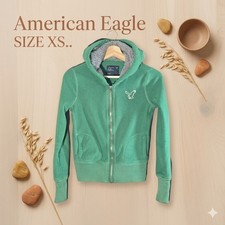 American Eagle Y2K Gorpcore Fleece Sherpa Lined Full Zip Hoodie Womens XS