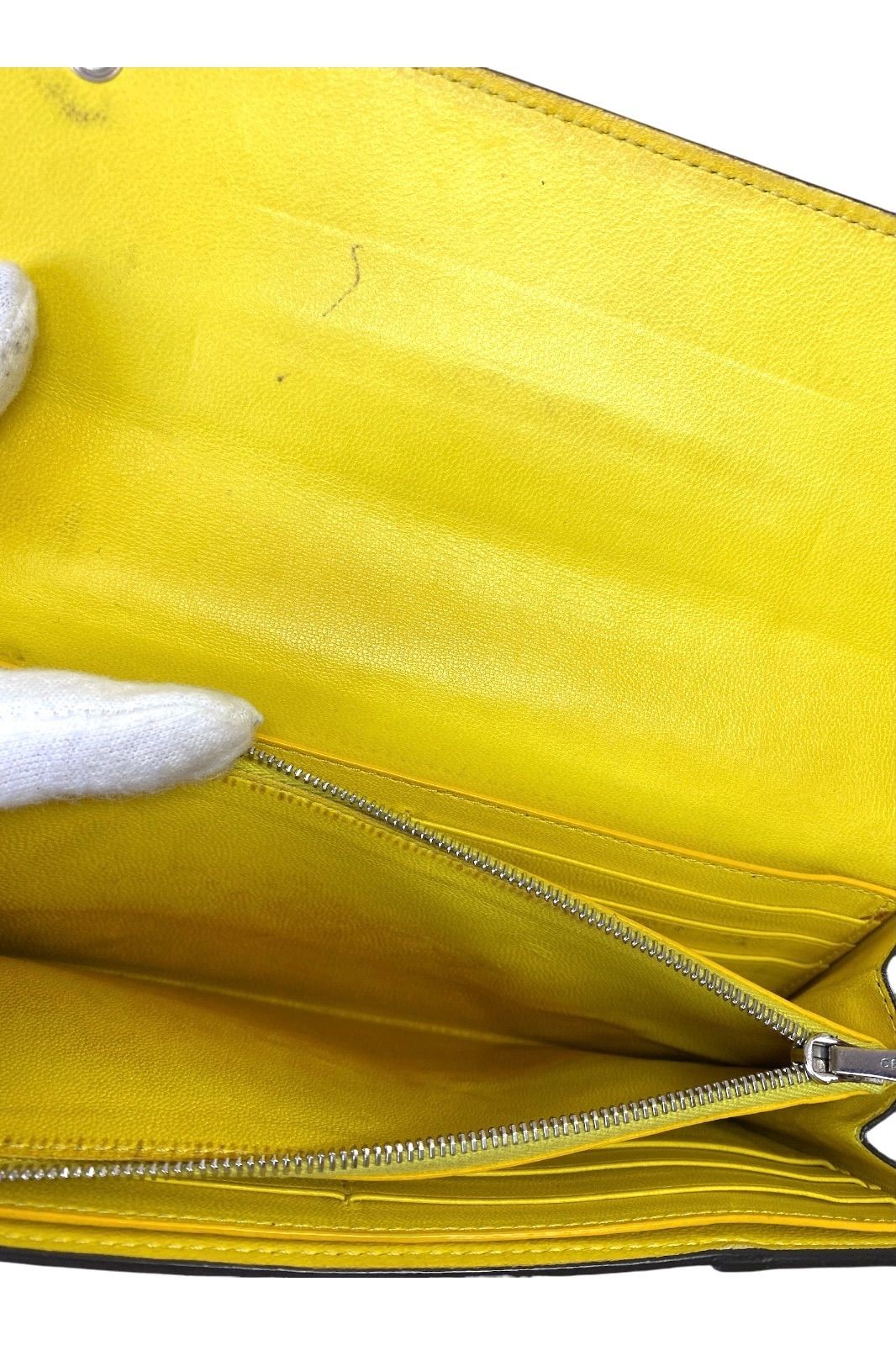 CELINE Multi function W Hook Leather Long Wallet … - image 7