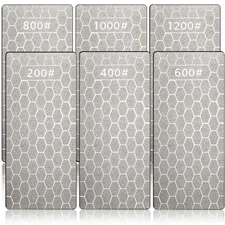 Chumia 6 PCS Diamond Sharpening Stone Knife Sharpening Honing Stone Lapping P...