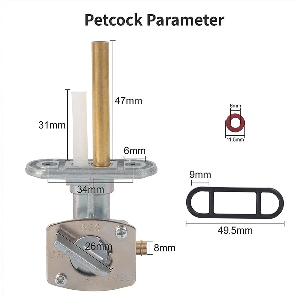 NEW YAMAHA RAPTOR 660 YFM 660R OEM FUEL VALVE SHUT OFF PETCOCK 5LP-24500-01-00 Foto 4 de 4