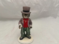 Schmid Gordon Fraser 1985 - Figurine - CAT w Top Hat Parts/Repair Missing Cane