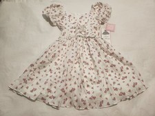 NWT Rare Editions Girls Floral Puff Sleeve Dress