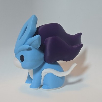 Suicune Custom 3D Printed Figure 
