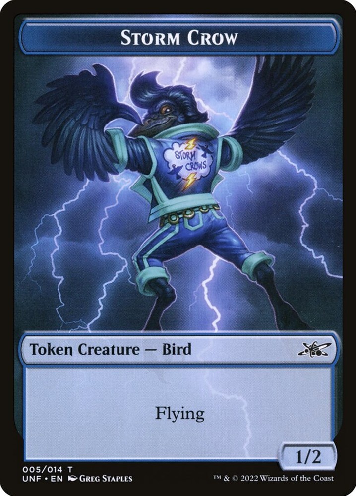 Storm Crow Token 5 UNF Lightly Played