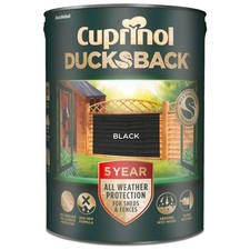 Cuprinol 5 Year Ducksback Shed & Fence Treatment 5L Matt Paint All Colours