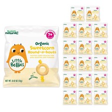 Organic Round-a-bouts Baby Snack, Sweetcorn, Pack of 18 Pack of 18 x 0.42 oz...