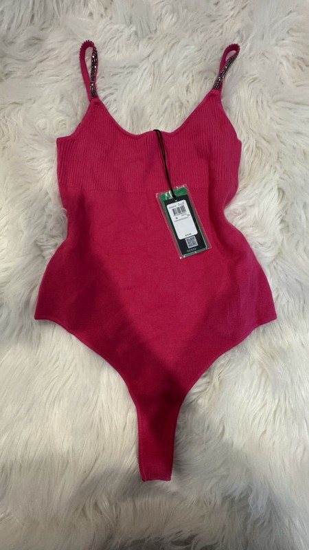 Guess SL Rhinestone Bling NEVIA Bodysuit SZ: M