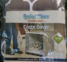 Midwest QuietTime Defender Dog Crate Cover, Medium, Brown