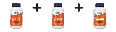 3 x Now Foods Biotin 10000µg Extra Strength (120) (407,04 EUR/kg)
