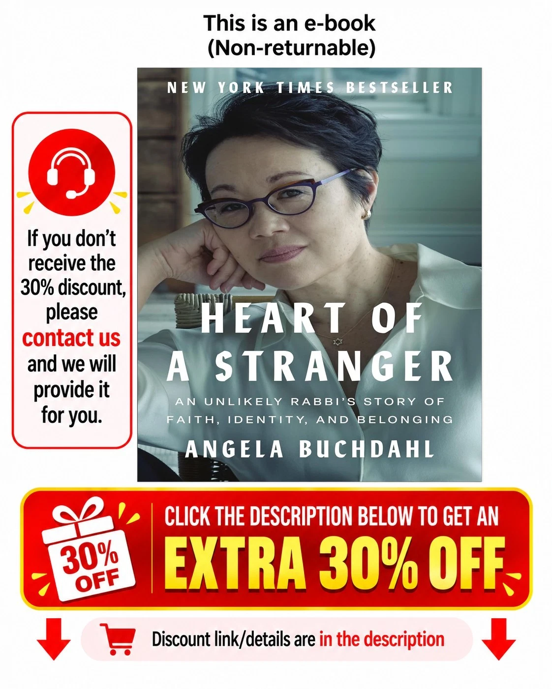 Angela Buchdahl 2025 Heart of a Stranger: An Unlikely Rabbi's Story of An - product detail image 1