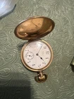 Antique Waltham USA Gold plated Pocket Watch with MOON  Dennison Case, working