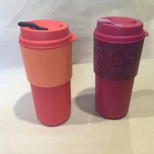 Tupperware NEW! Eco To-Go Cups Love or EmberGlow 16 ounces CHOICE travel cup