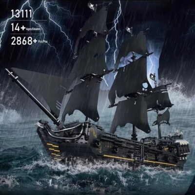 Mould King 13111 Piraten Black Pearl Schiff Steine Kinder Spielzeug