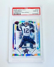 2008 Leaf Rookies & Stars Longevity Element Silver Holofoil Tom Brady PSA 10 /99