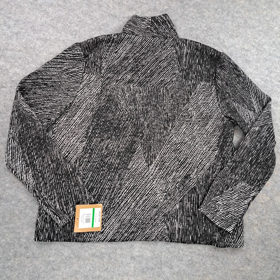 Conjunto Falda Blazer Ellen Tracy Mujer Talla 12 Grande Negro Carrera Tejido Cascada Foto 4 de 4