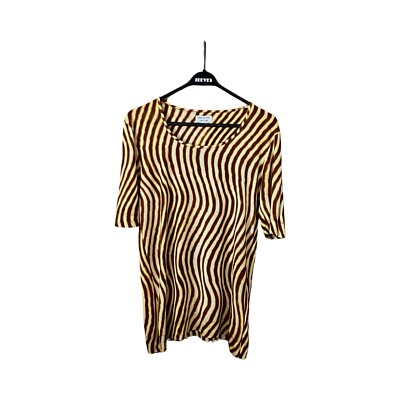 DRIES VAN NOTEN Len Lye Collection Viscose Top Size L in Ivory