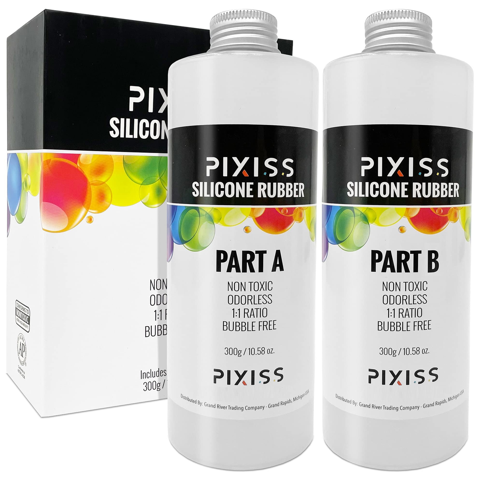 Silicone Mold Making Kit 21.16oz Bubble Free Transparent 11 Mixing Ratio