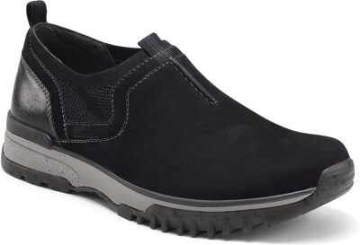 Men's Earth Elements Steadfast Slip On 9254618MBCK-Black Leather Nubuck