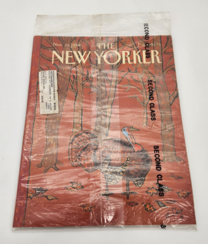 New The New Yorker Magazine Nov 28, 1988 William Steig Thanksgiving Turkey