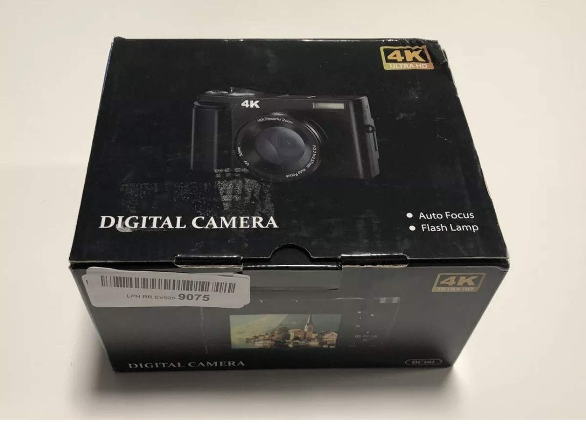 DC101 4K 48MP Resolution, 16x Zoom Auto Focus Flash Lamp Ultra HD
