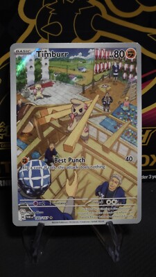 pokemon mega evolutions leaked cards Timburr Illerstration Rare Twilight Masquerade 183/167, NM Pokemon Car main image 0