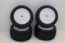 Quasi Speed LOW PIN Tires Set of 4 QS-1614 PRE-MOUNTED on QS-1612WH White Wheels