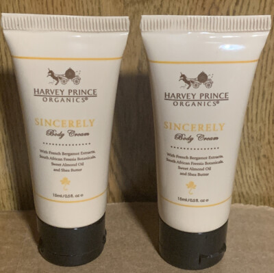 Lot Of 2! Sincerely By Harvey Prince Body Cream Travel/Deluxe