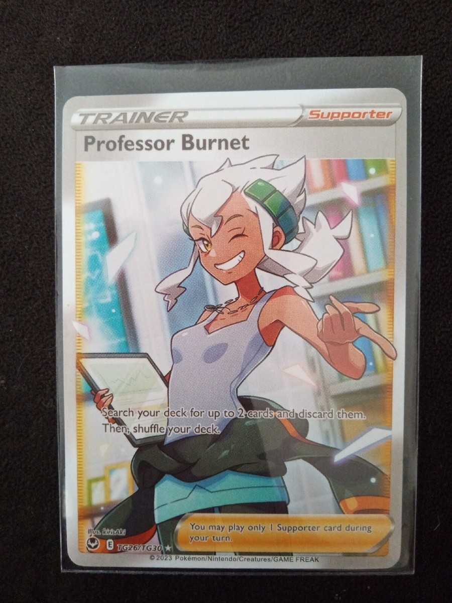 Professor Burnet #TG26/TG30 Silver Tempest (TG Set) Pokemon FA UR W/Top  Loader