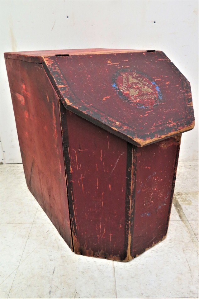 Antique Wooden Coffee Bin Grand Union Company Coffee Bar Decor eBay