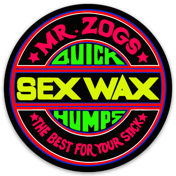 Mr Zog's Sex Wax Red Green Yellow Die Cut Round STICKER! | eBay