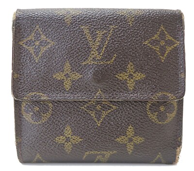 Auth LOUIS VUITTON Portefeuille Elise Trifold Wallet Monogram