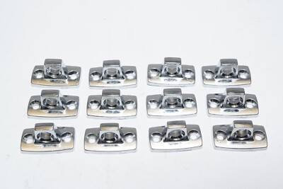 Lot of 12 Genuine Perko Tiller Rope Guide 1256 Chrome Plated Zinc 1-1/4'' x 3/4''