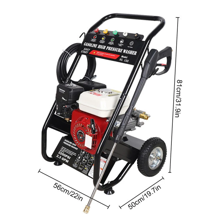 Professional Petrol Pressure Washer Petrol Engine Steam Jet 190 Bar 6.5HP 4900 Watt - Image 2 of 4