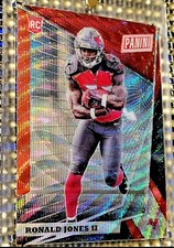 1st PRINT *01/25* 2018 Panini National VIP RED❤PRIZM Ronald Jones RC #11 TAMPA 